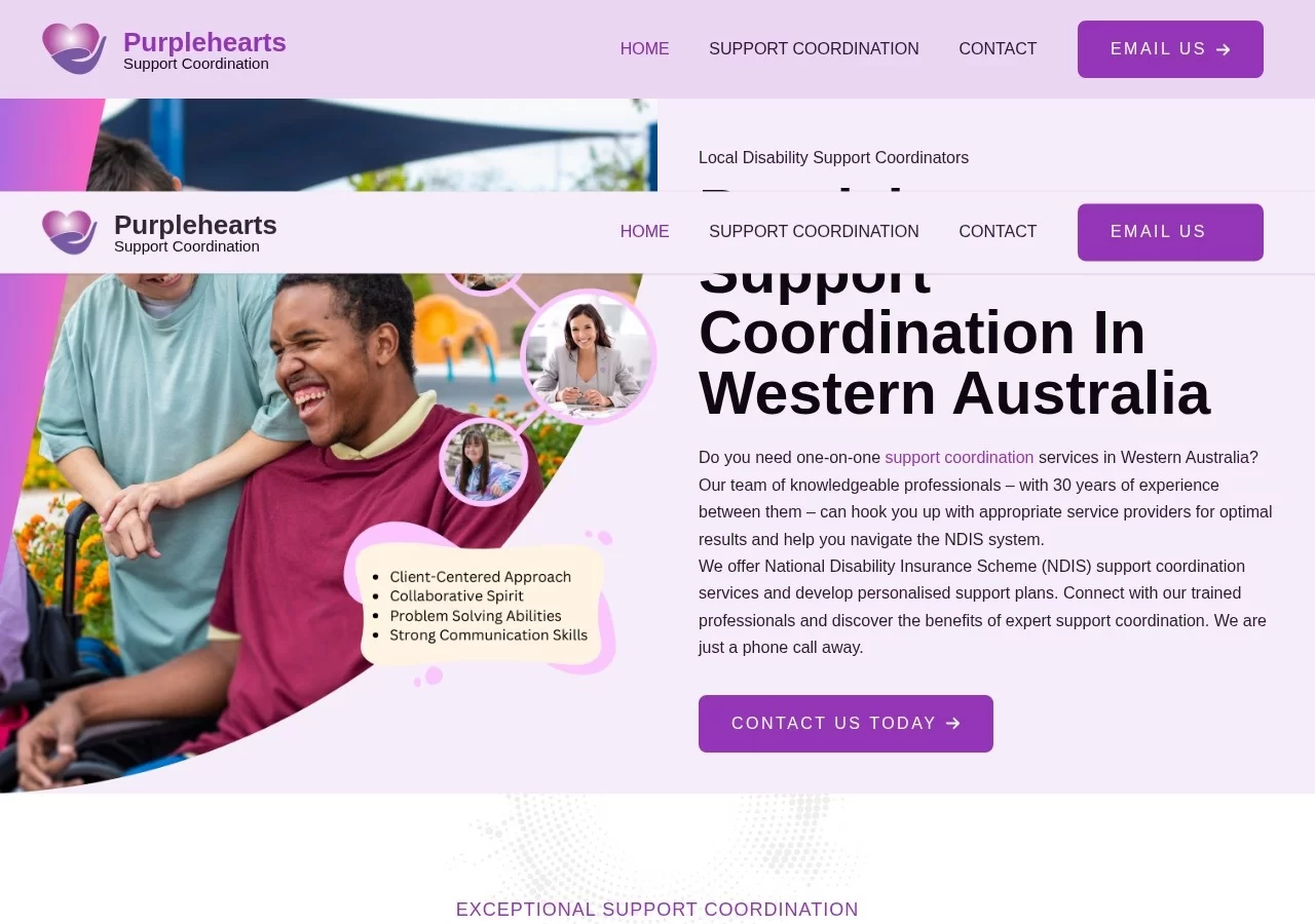 Purplehearts Support Coordination